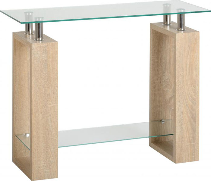 Milan Console Table in Sonoma Oak Effect Veneer